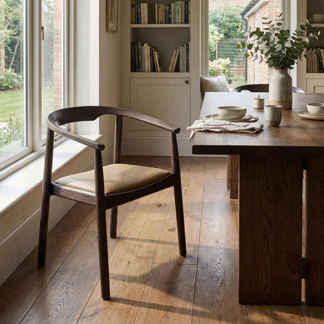 Arc Crest Solid Wood Armchair