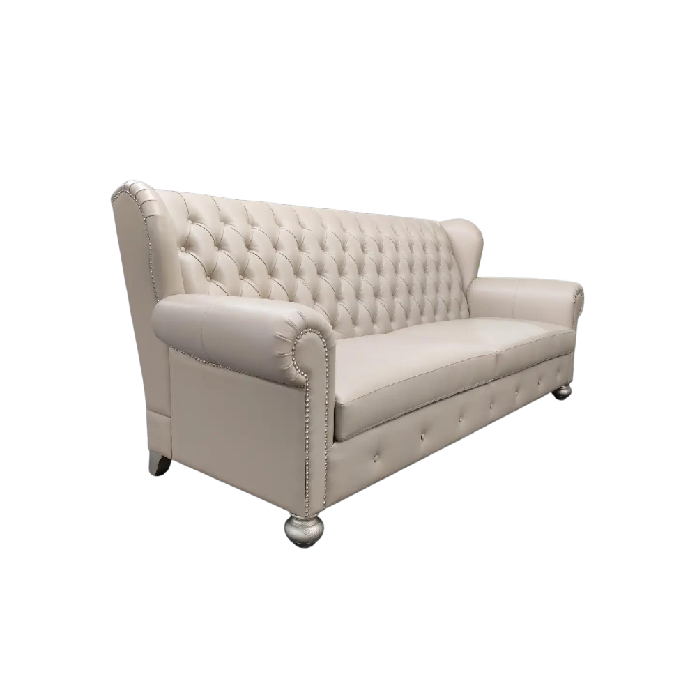 Three-Seater Chesterfield Leather Sofa