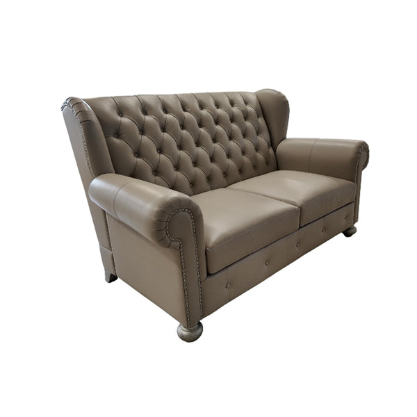 Two-Seater Chesterfield Leather Sofa