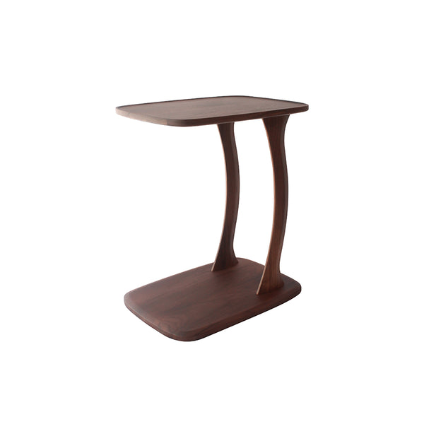 Solid Wood C-shaped Side Table