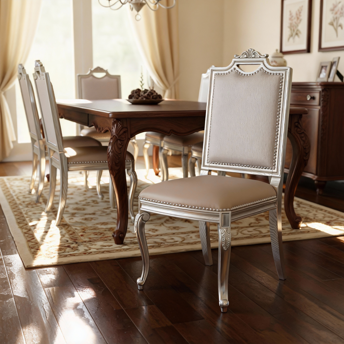 Regency Silver Trim Dining Chair
