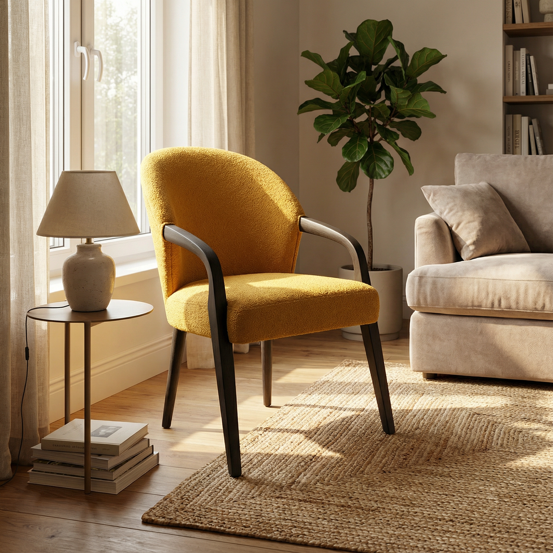 Curve Ease Upholstered Armchair
