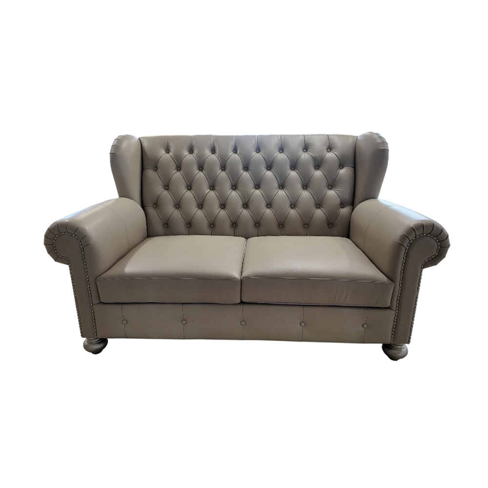 Two-Seater Chesterfield Leather Sofa