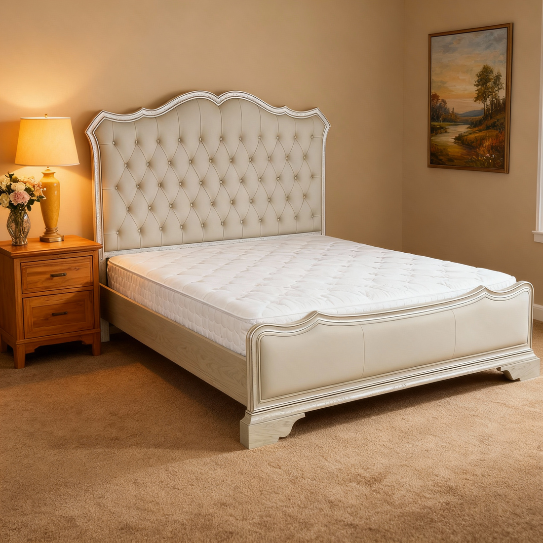 Belmont Tufted Upholstered Bed Frame