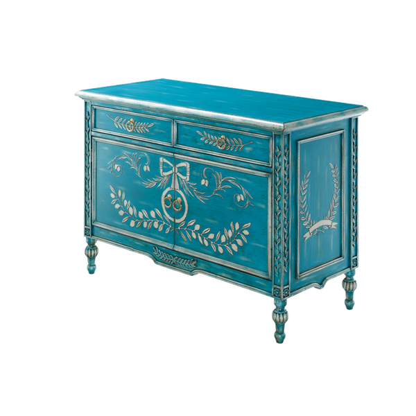 Azure Elegance Decorative Cabinet